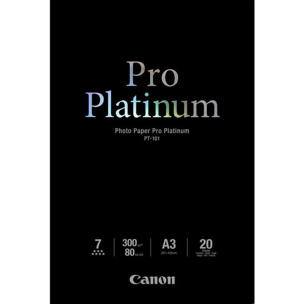 Pro platina fotopapper 300g/m2 - PT-101 - CANON - A3 20 ark