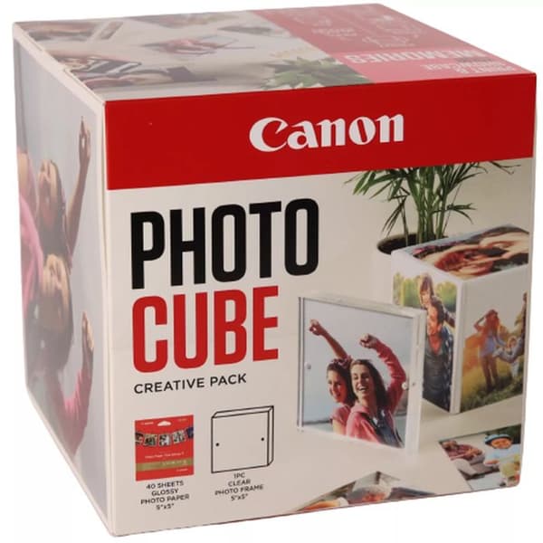 Canon PP-201 5X5 PHOTO CUBE CREATIVE Vit/Rosa utskriftspapper