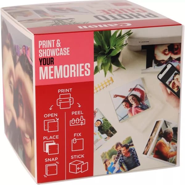 Canon PP-201 5X5 PHOTO CUBE CREATIVE Vit/Rosa utskriftspapper