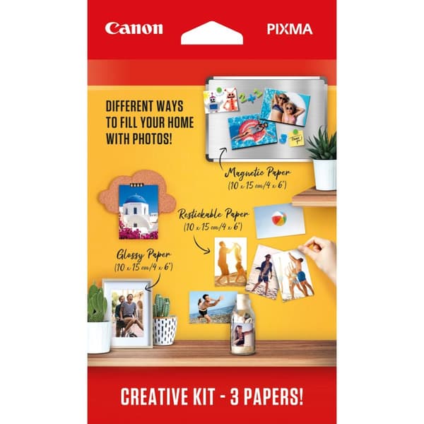Canon Pixma Creative kit - Fotopapper - Magnetisk, återhäftbar och glansig 10x15 cm
