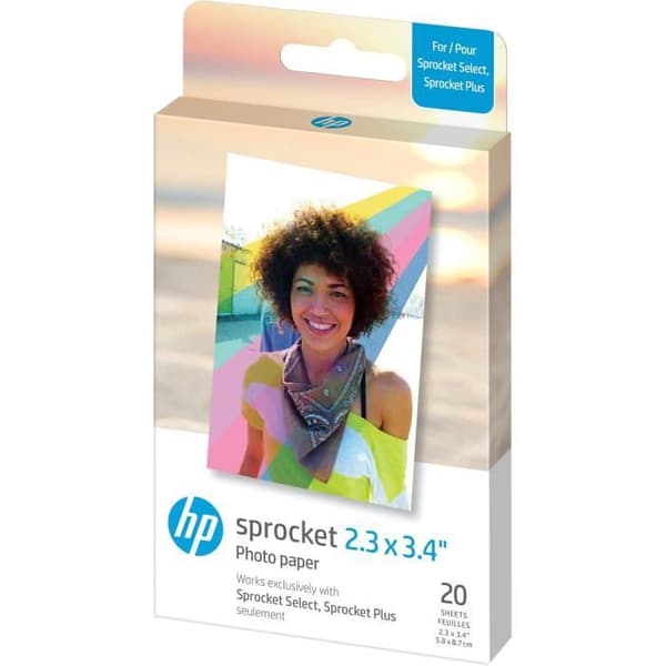 Premium Zink-fotopapper (20 ark) - HP - SPROCKET SELECT PP20 - För den bärbara Sprocket-fotoskrivaren