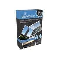 Ultrablankt bestruket fotopapper - MEDIARANGE - A4 - 160 g/m2 - 100 ark