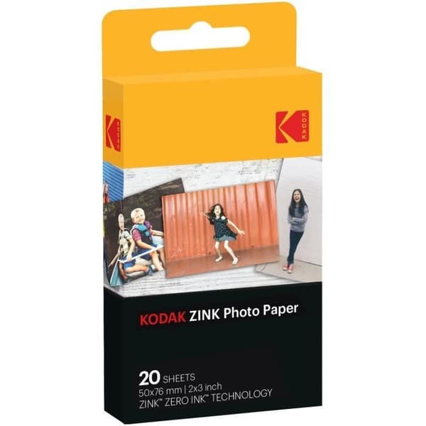 Förbrukningsförpackning - KODAK - För Printomatic och Smile+ - 2 förpackningar med 10 fotopapper - Vit