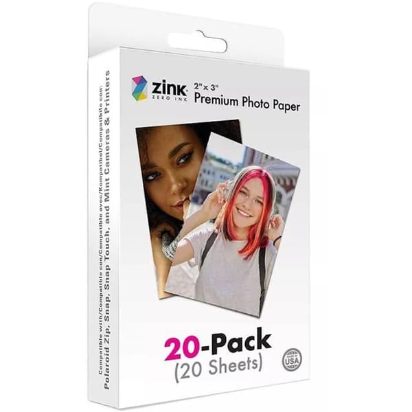 Zink Instant Photo Paper 2x3" papper för digitalkameror och skrivare 20-pack