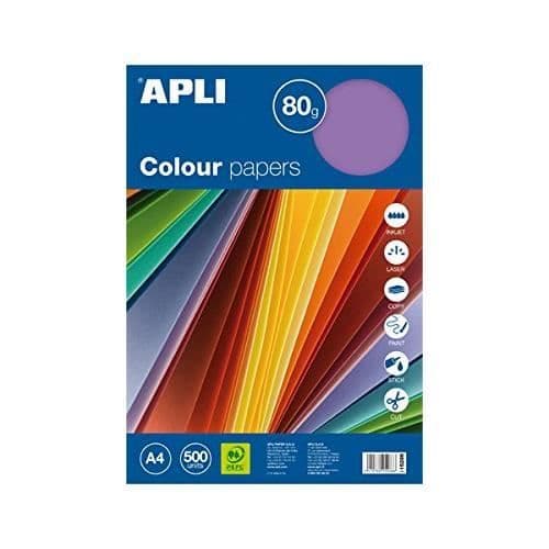 Apli 500 färgpapper, 210 x 297 mm, blandat ljus - 015286