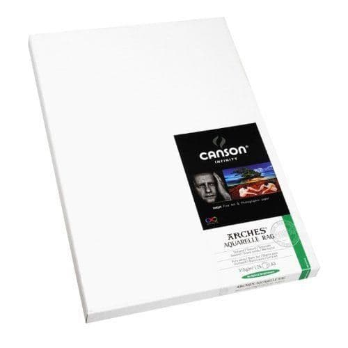 Canson Infinity Arches Aquarelle Rag fotopapper 310g - A3 25 ark - Vit