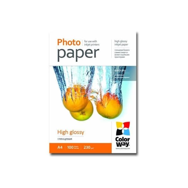 ColorWay Brilliant vit ultrablank A4 (210 x 297 mm) 230 g/m2 100 ark fotopapper