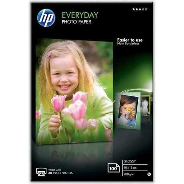 HP CR757A glansigt fotopapper - 100 ark - 200 g - Vit