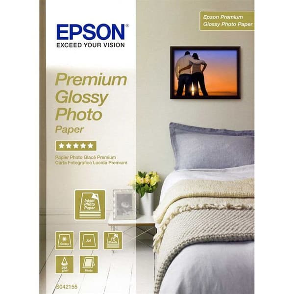 Epson Premium Glossy Gold Fotopapper - 15 ark A4 255g