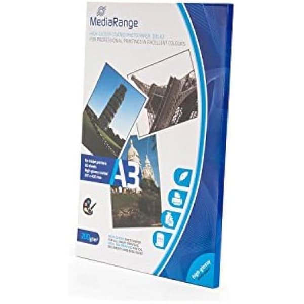 Papier photo A3 - MEDIARANGE - MRINK109 - 50 ark - 200 g/m² - Blank Glänsande