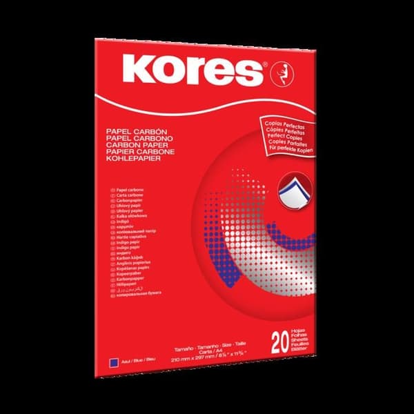 Kores kolpapper DIN A4 1200 10 ark Blå - 79086