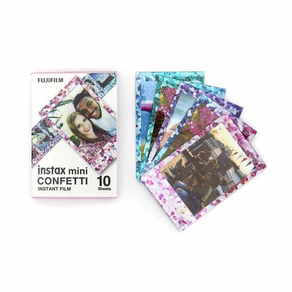 Instax - 70100149918 - Paket med 30 minidekorativa filmer med blå konfetti och sjöjungfrukanter