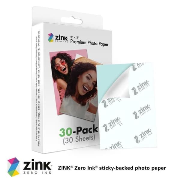 Zink Instant Photo Paper 2x3" papper för digitalkameror och skrivare 30-pack