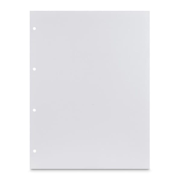 Kartongfoto, 23,3 x 31 cm, perforerad, 25 ark, vit