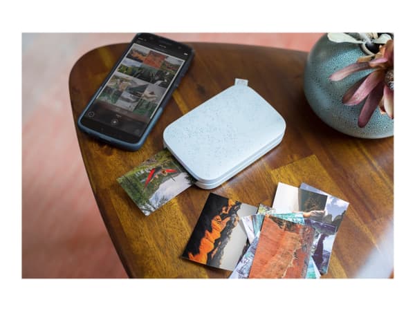 HP Sprocket 200 - Skirver - farge - sink - 50.8 x 76 mm inntil 0.67 min/side (farge) - kapasitet: 10 ark - Bluetooth 5.0 - lunaperle - med HP ZINK St