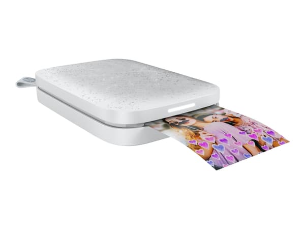 HP Sprocket 200 - Skirver - farge - sink - 50.8 x 76 mm inntil 0.67 min/side (farge) - kapasitet: 10 ark - Bluetooth 5.0 - lunaperle - med HP ZINK St