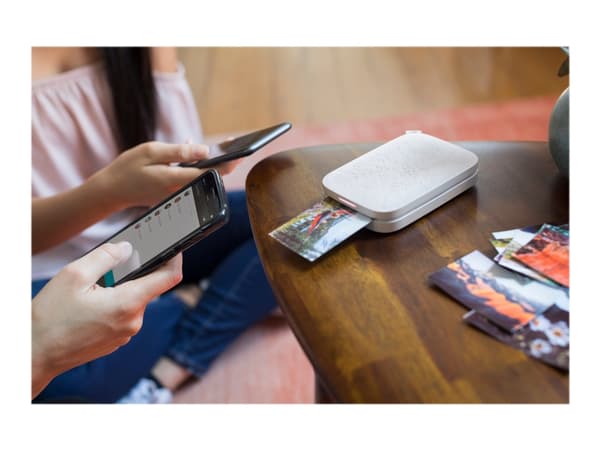 HP Sprocket 200 - Skirver - farge - sink - 50.8 x 76 mm inntil 0.67 min/side (farge) - kapasitet: 10 ark - Bluetooth 5.0 - lunaperle - med HP ZINK St