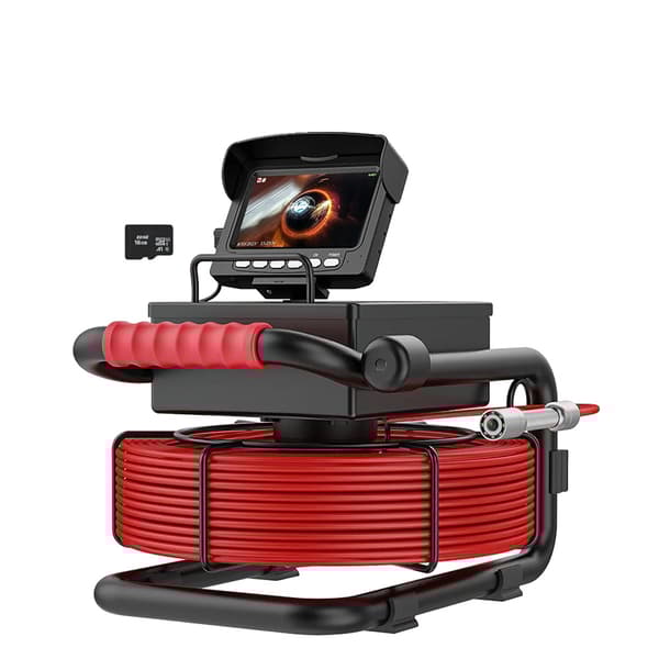 Avloppsrörsinspektionskamera, 4,3" Monitor, HD 1200TVL,Med DVR 22mm, 50 m