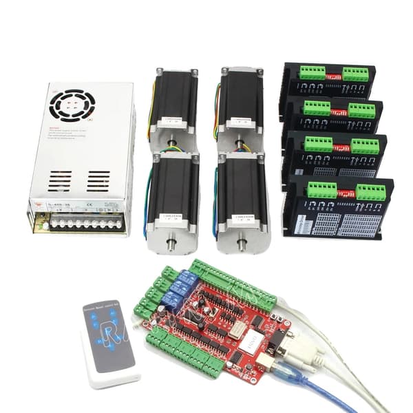 CNC Stegmotor Kit, 425oz-in vridmoment, USB-kontroll,4 AXEL KIT
