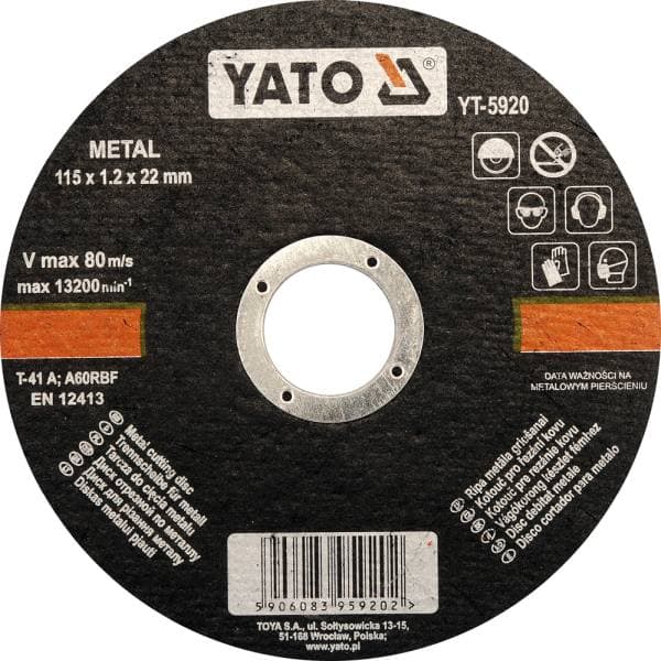 YATO METALSKÆRESKIVE 115X1.2X22