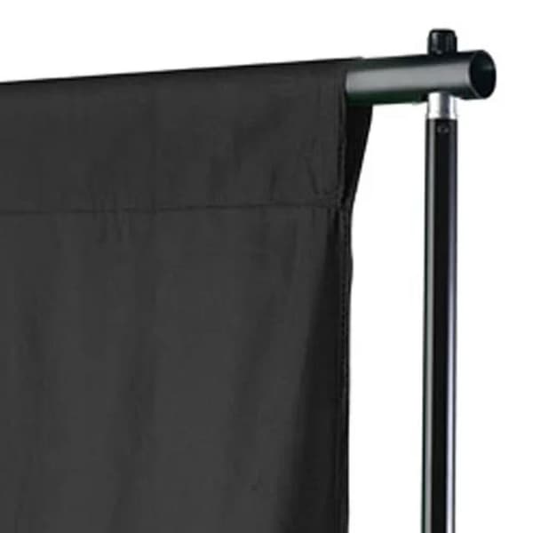 vidaXL Fotobakgrund utan stativ bomull svart 500x300 cm