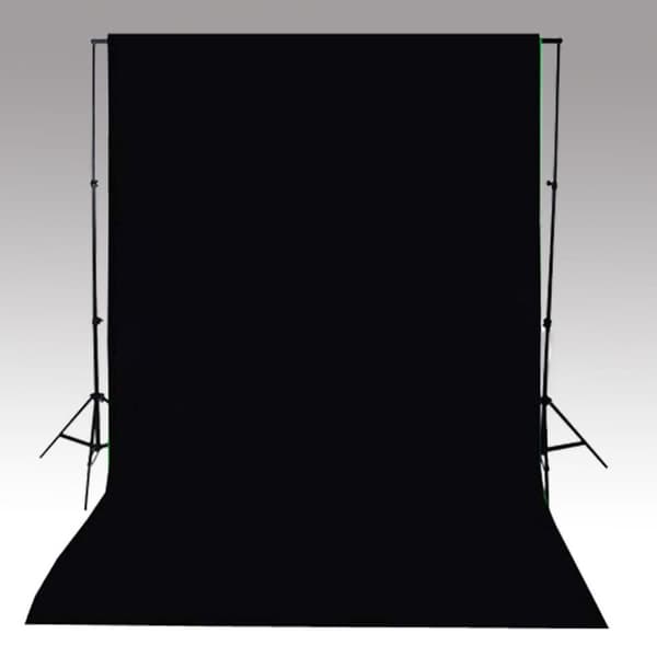 vidaXL Fotobakgrund utan stativ bomull svart 500x300 cm