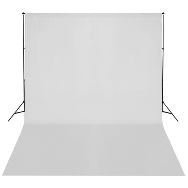 vidaXL Bakgrunnssystem 300 x 300 cm hvit