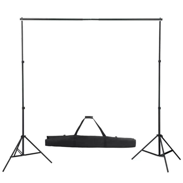vidaXL Fotobakgrunnssystem 600x300 svart
