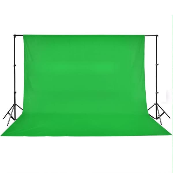 vidaXL fotobaggrund i bomuld grøn 500 x 300 cm chroma key