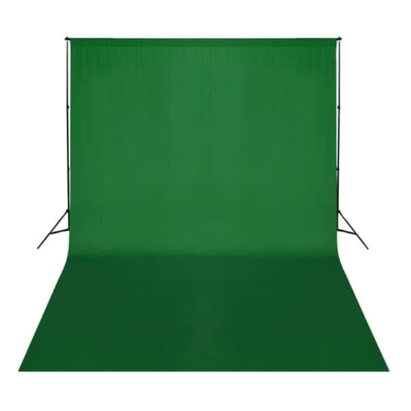 vidaXL fotobaggrund i bomuld grøn 500 x 300 cm chroma key
