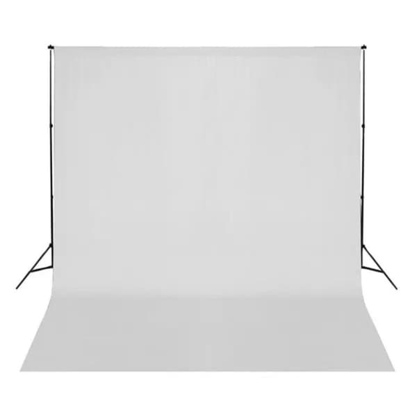 vidaXL Taustakangas puuvilla ei telinettä valkoinen 300x300 cm