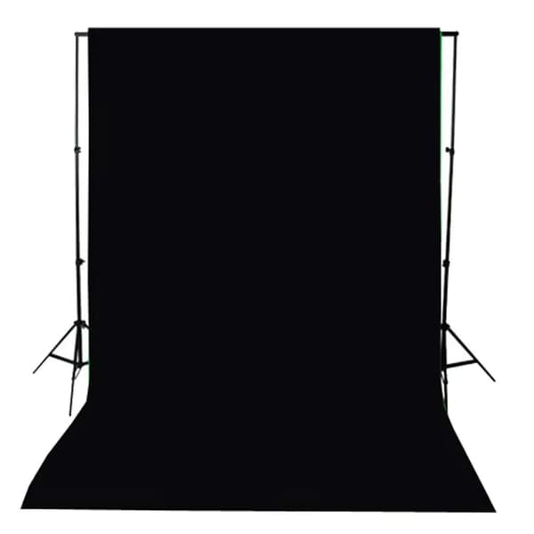 vidaXL fotobaggrund i bomuld sort 300 x 300 cm