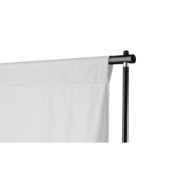 vidaXL teleskopisk stativsystem til baggrund + hvid fotobaggrund 3 x 5 m
