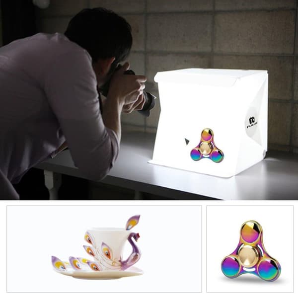 Mini Fotostudio med dagsbelysning - 2 baggrunde