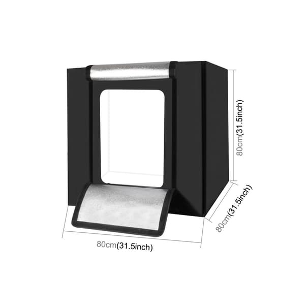 Transportabelt Fotostudio Kit med belysning - 80x80cm