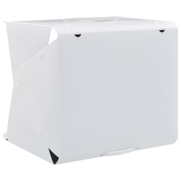vidaXL Sammenleggbar LED-fotostudiolysboks 40x34x37 cm plast hvit
