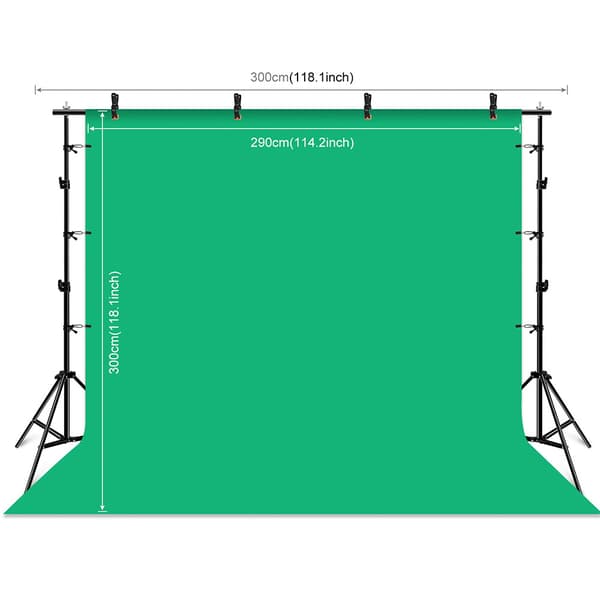PULUZ Studiobakgrund med stativ 2x3m - Röd / Blå / Grön