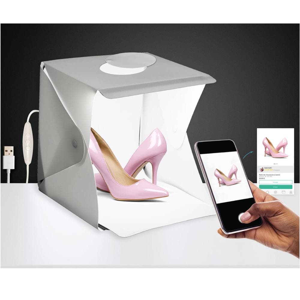 Tält för Fotografering / Ljustält m. LED-panel - 40 cm Fotobox