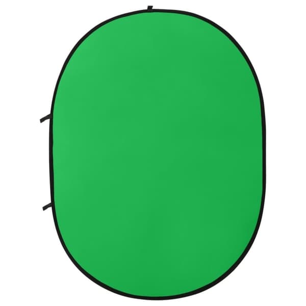 vidaXL 2-i-1 Studiobakgrunn oval grønn og blå 200x150 cm