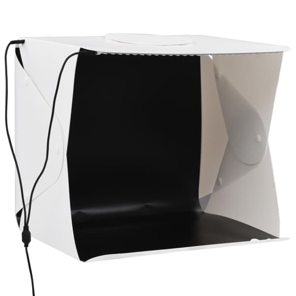 foldbar lyskasse til fotostudie 40 x 34 x 37 cm plastik hvid