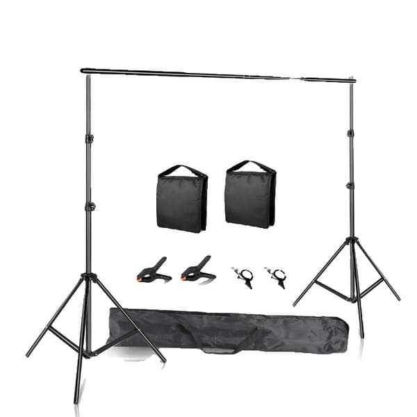 Fotostödsystem, Justerbar Bakgrund, Chromakey Grön Skärm, 2,6X3M Ställning, Grundläggande Utan sandsäck