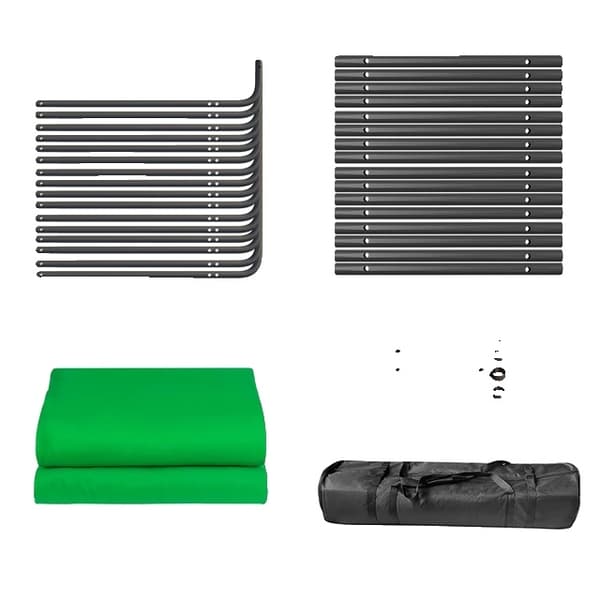 Grön skärmbakgrund, 240cm x 400cm, klämma ram för videoupptagning, 240x400cm Grön 240x400cm Green