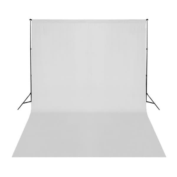 vidaXL Fotobakgrund bomull vit 500x300 cm -  Bakgrunder