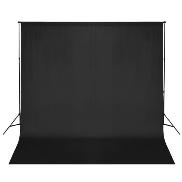 vidaXL Stativ och fotobakgrund 600 x 300 cm svart -  Bakgrunder