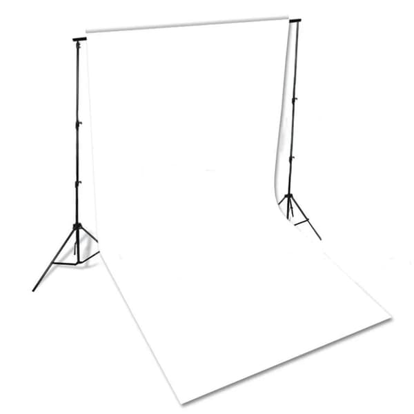 vidaXL Fotobakgrund bomull vit 600x300 cm -  Bakgrunder