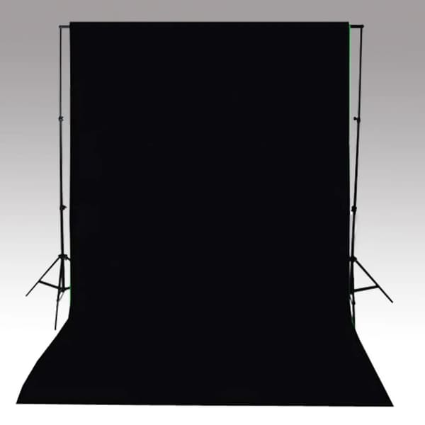 vidaXL fotobaggrund i bomuld sort 500 x 300 cm -  Baggrunde