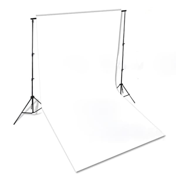 The Living Store fotobaggrund i bomuld hvid 300 x 300 cm -  Baggrunde