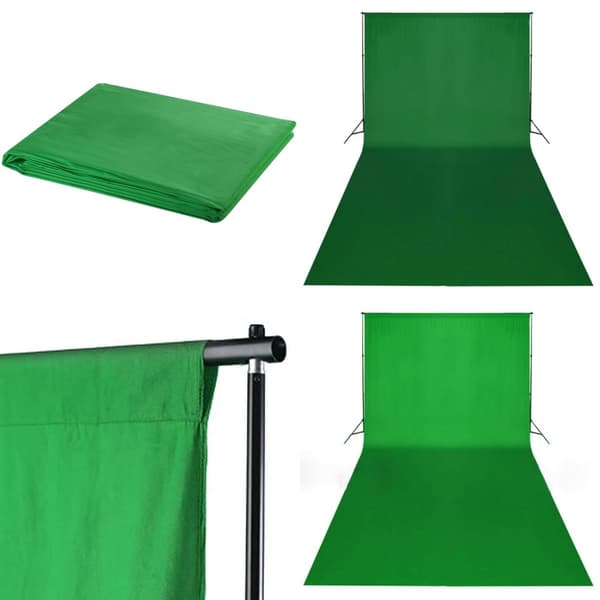 Fotobakgrund bomull grön 600x300 cm chroma key - Bakgrundssystem - Fotobakgrund - Home & Living