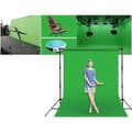 Miniatyrbillede 1 af 2: Fotograferingsbaggrundsstof, grøn baggrund, polyester materiale, kun baggrundsstof, 3000x3000