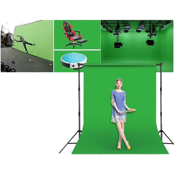 Fotograferingsbaggrundsstof, grøn baggrund, polyester materiale, kun baggrundsstof, 3000x3000